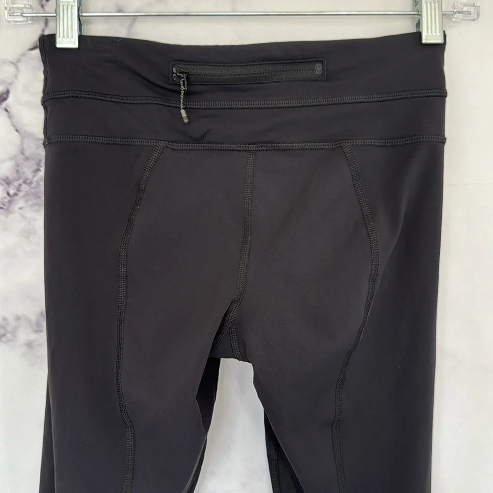 LULULEMON Run Inspire Crop II Block-It Pocket Black Size 2